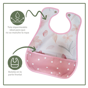 Baberos impermeable Flores Plantas