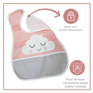 Babero impermeable Nubes
