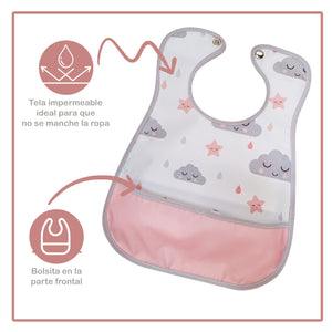 Babero impermeable Nubes