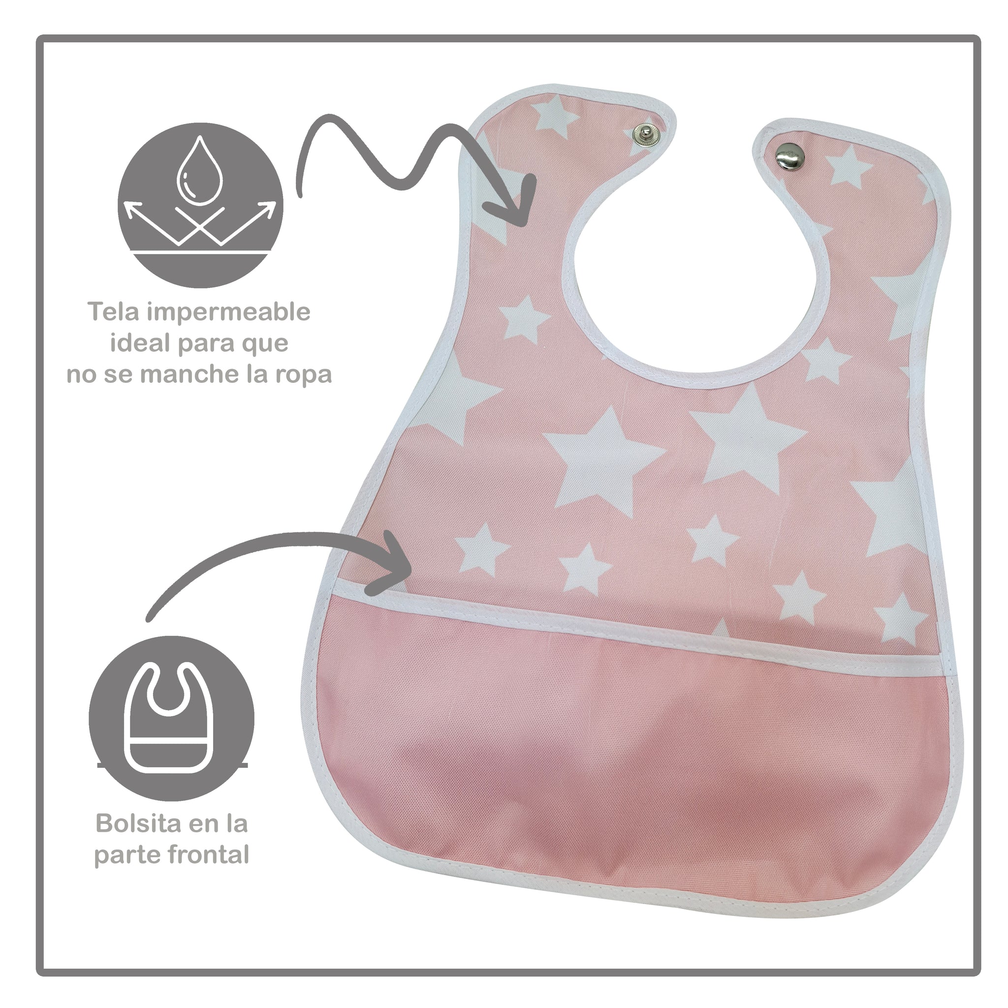 Babero impermeable StarPink