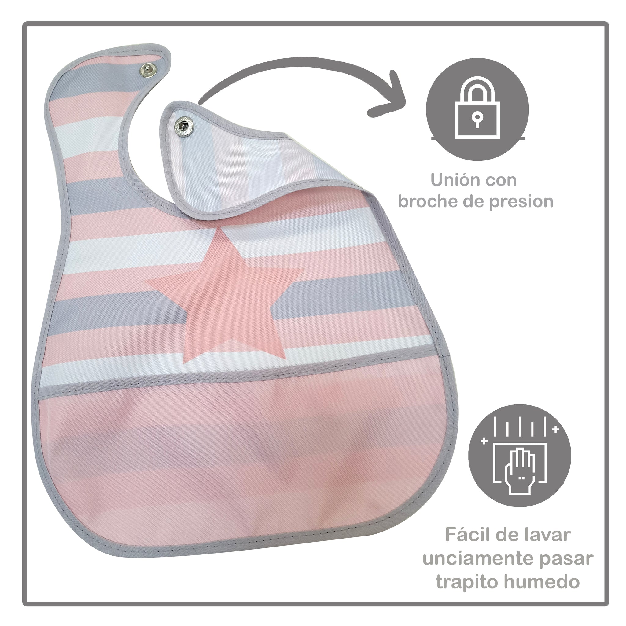 Babero impermeable StarPink