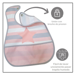 Babero impermeable StarPink