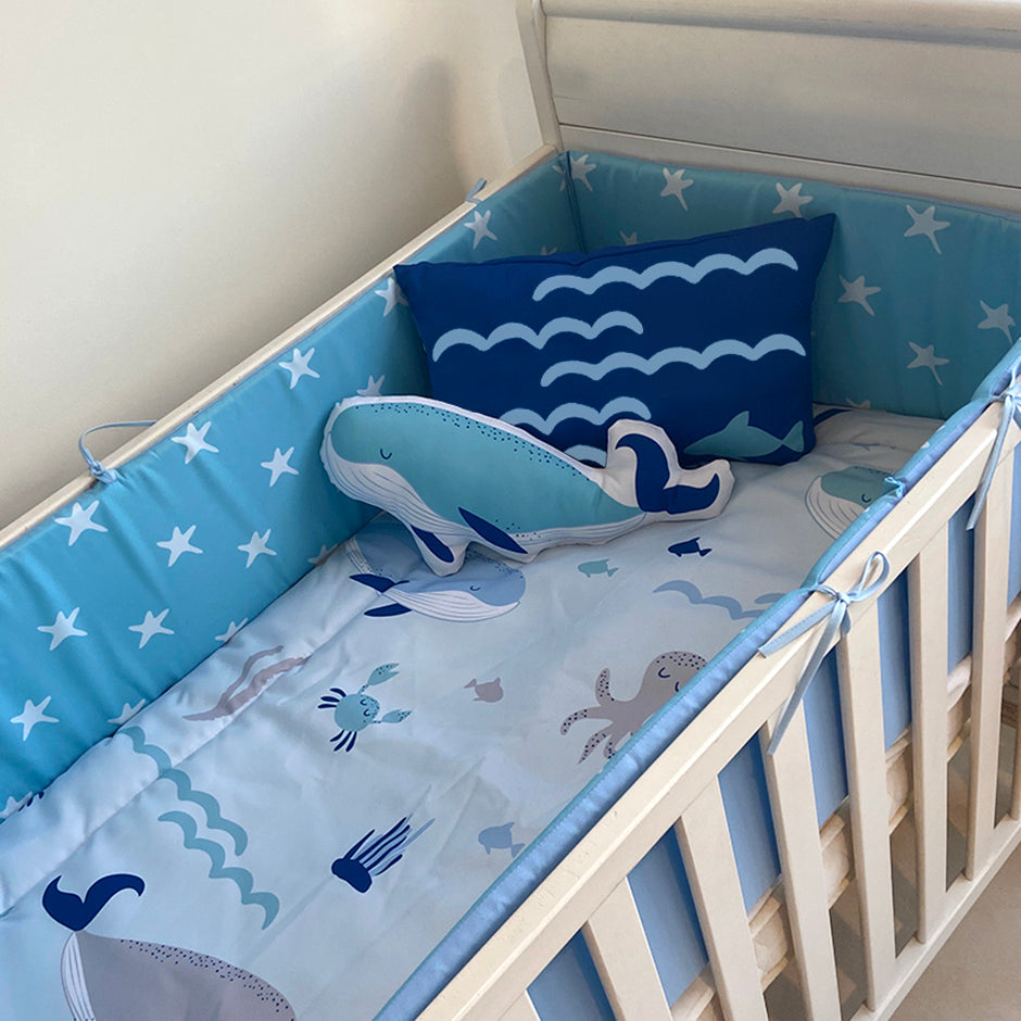 Juego De Cuna Ballena Azul