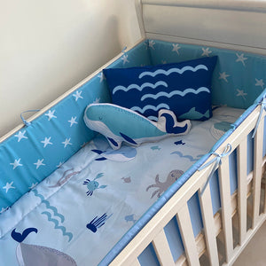 Juego De Cuna Ballena Azul