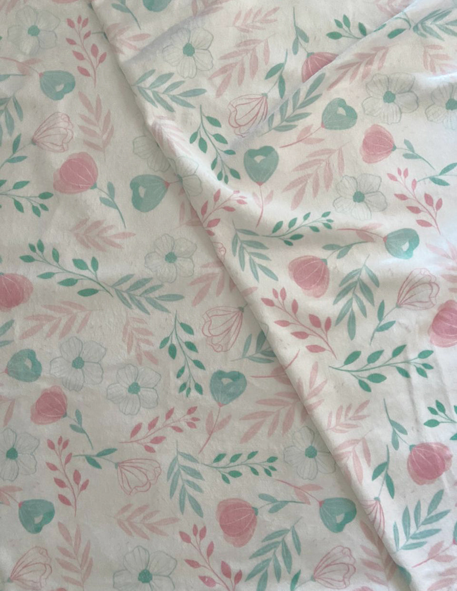 Cobija afelpada flower pattern