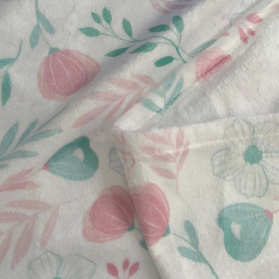 Cobija afelpada flower pattern