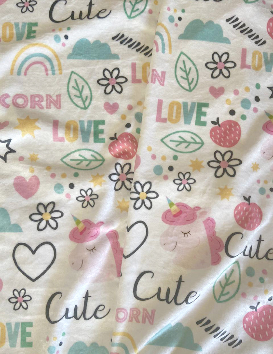 Cobija afelpada unicornios