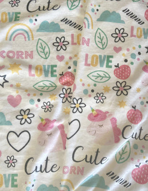 Cobija afelpada unicornios