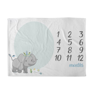 Frazada de conteo mensual Elefante Boho