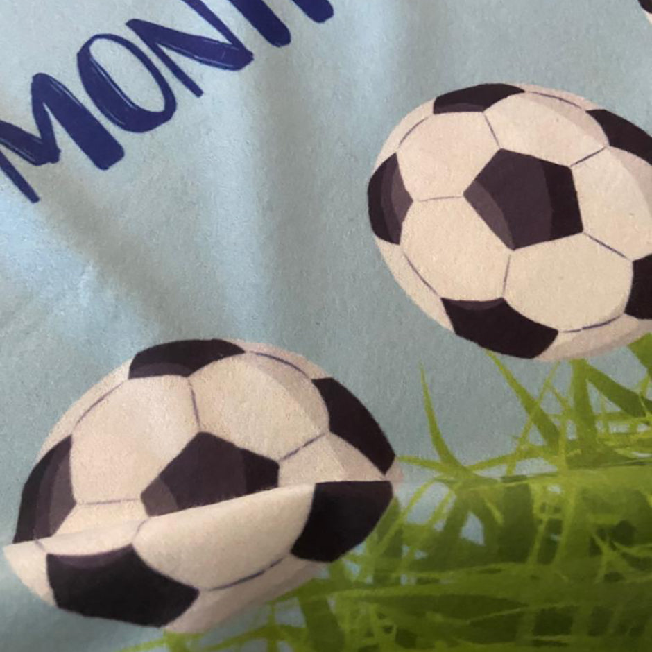 Frazada de conteo mensual soccer
