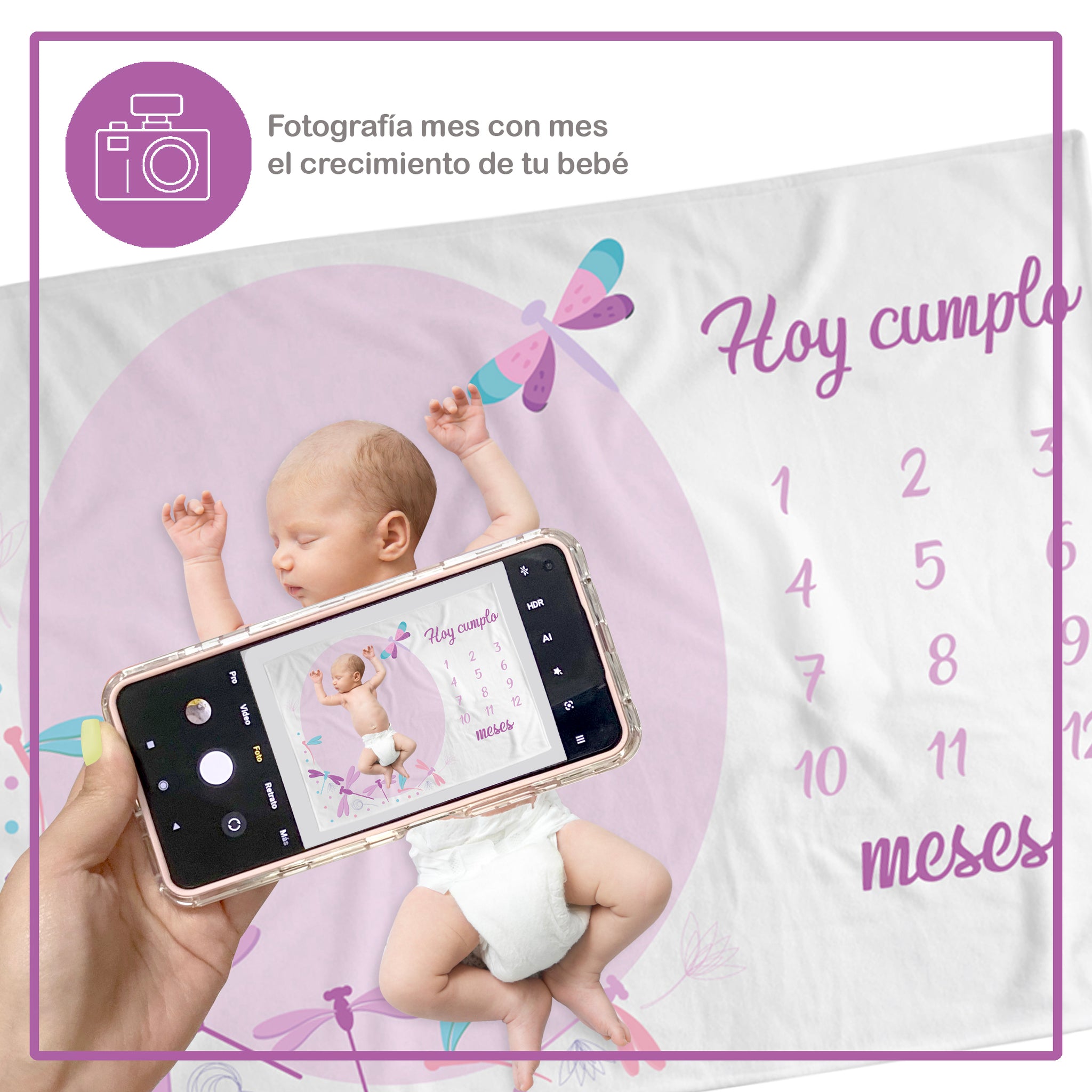 Frazada de conteo mensual libelula