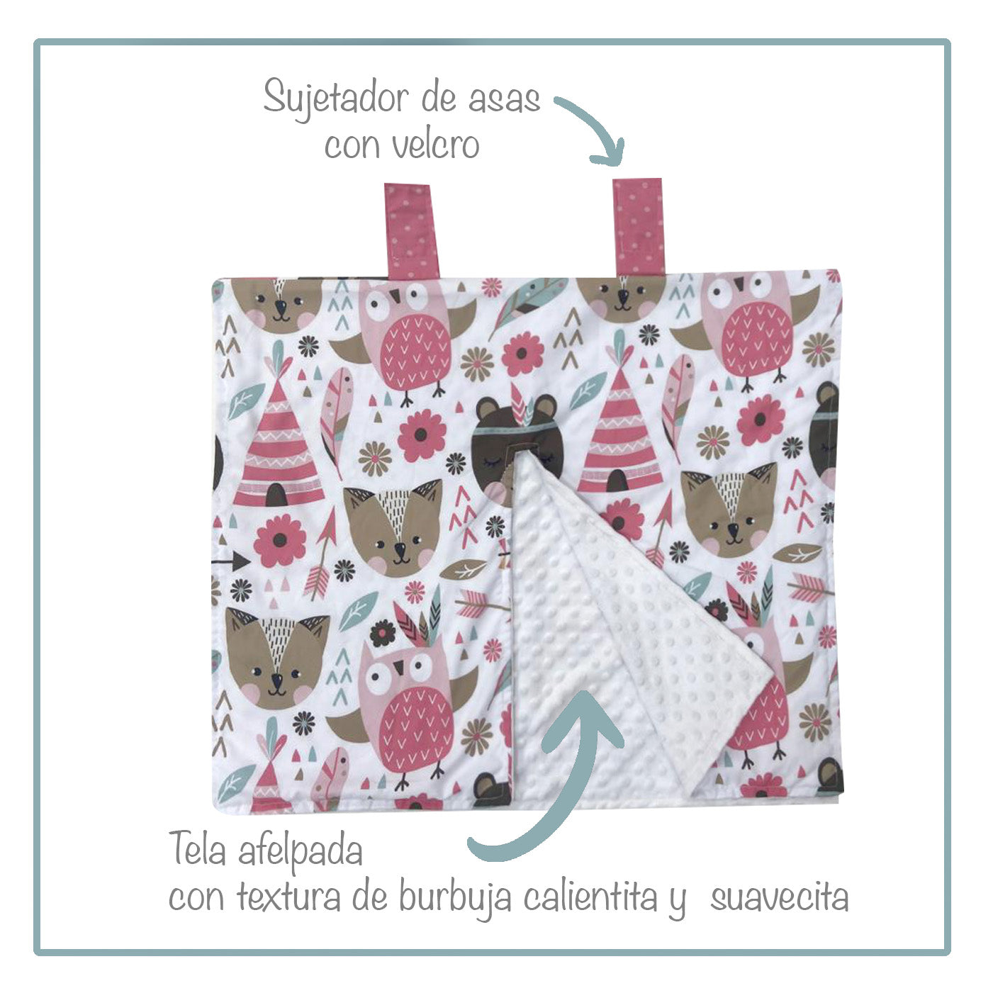 Cubre Portabebé Pink bear