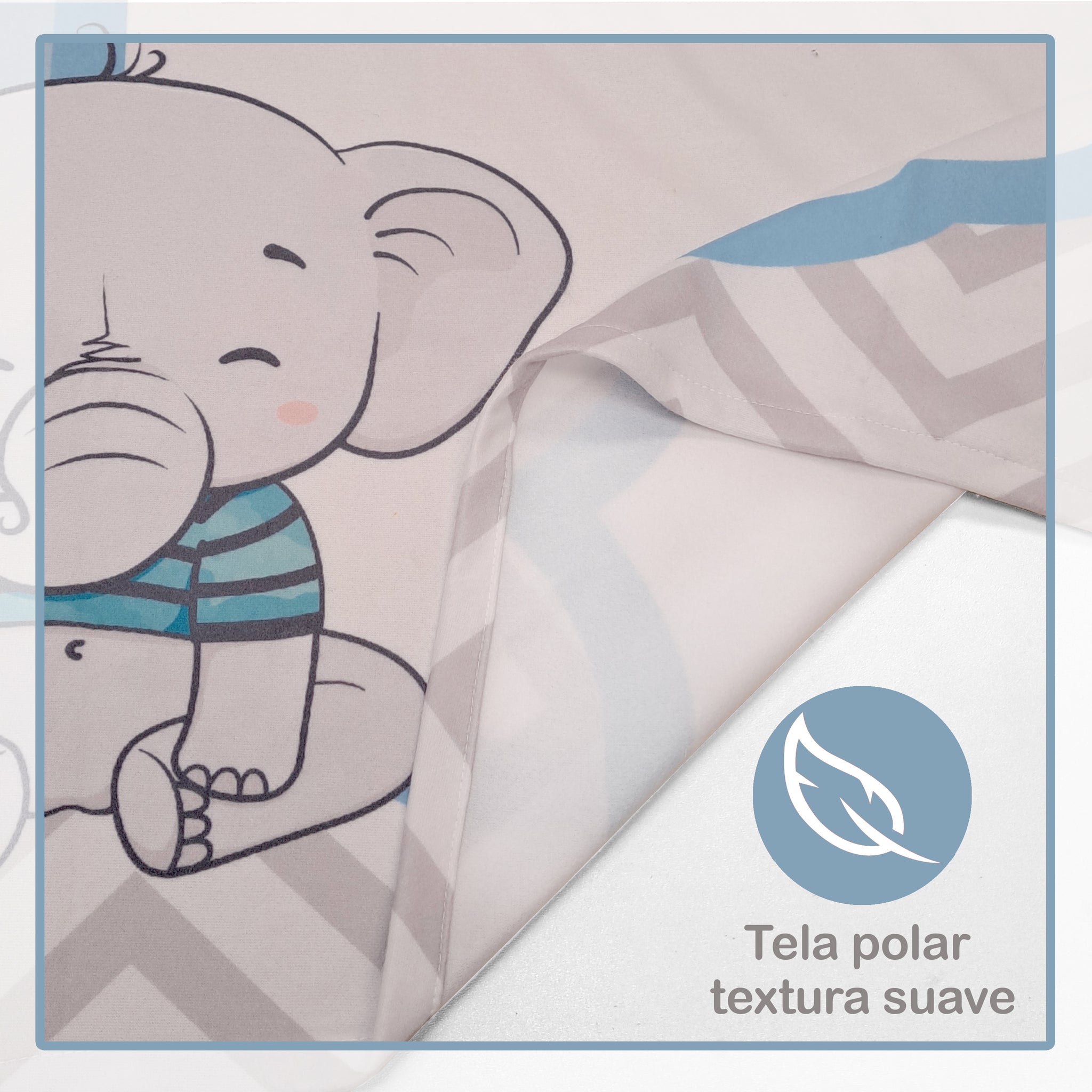 Frazada de conteo mensual Elefante Zig Zag